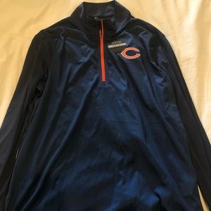 Chicago Bears Majestic Navy Long Sleeve Quarterzip